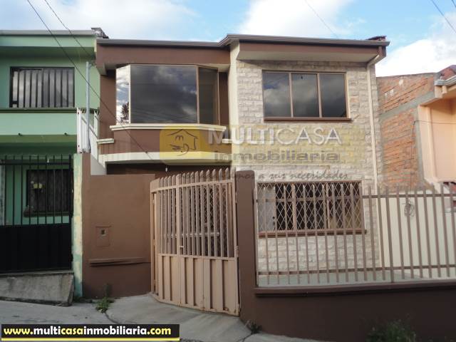 Casa en Venta a Crédito Sector Totoracocha Cuenca-Ecuador
