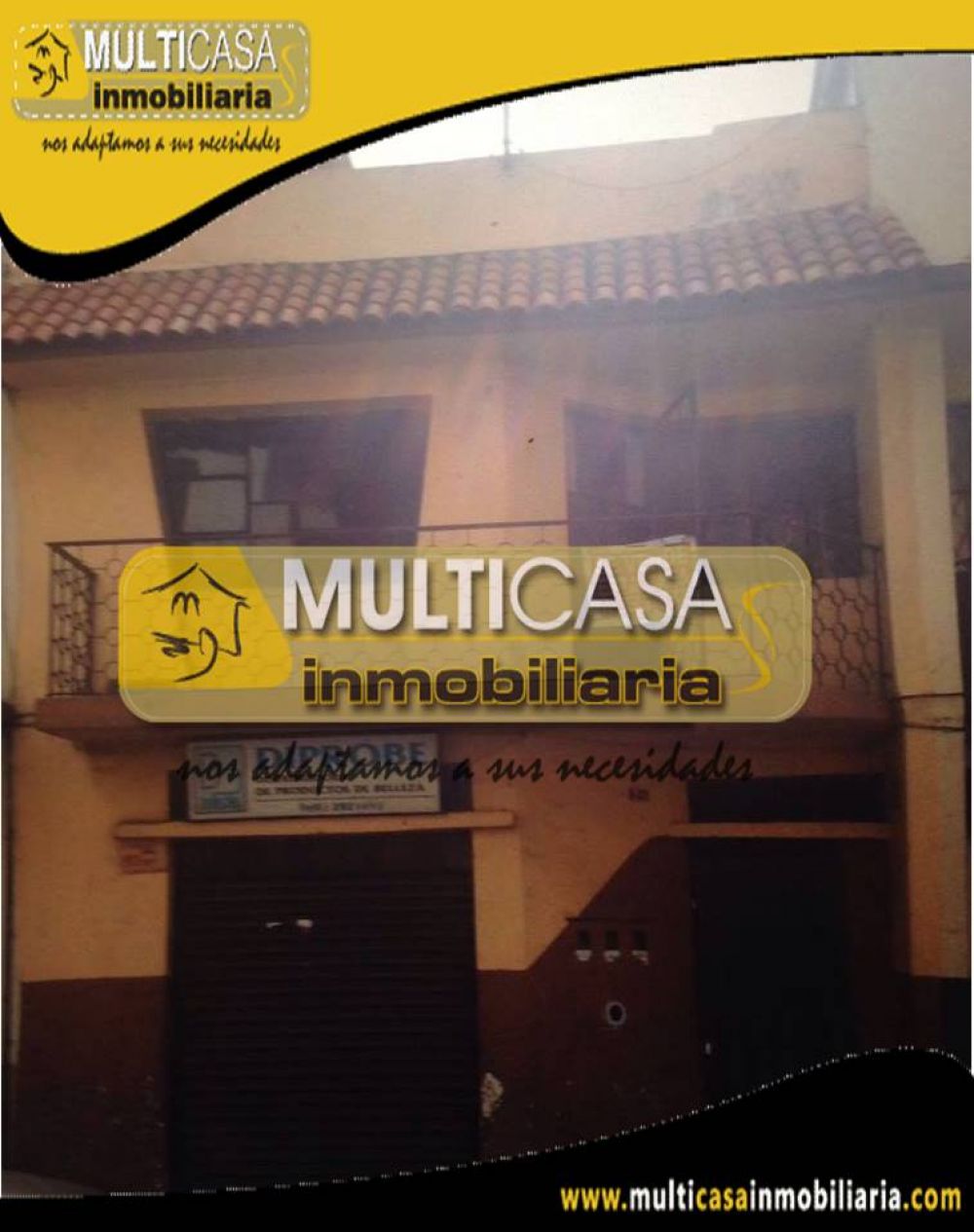 Venta de Hermosa casa a crédito de dos Departamentos y un Local Comercial Sector Centro de la Ciudad Cuenca-Ecuador