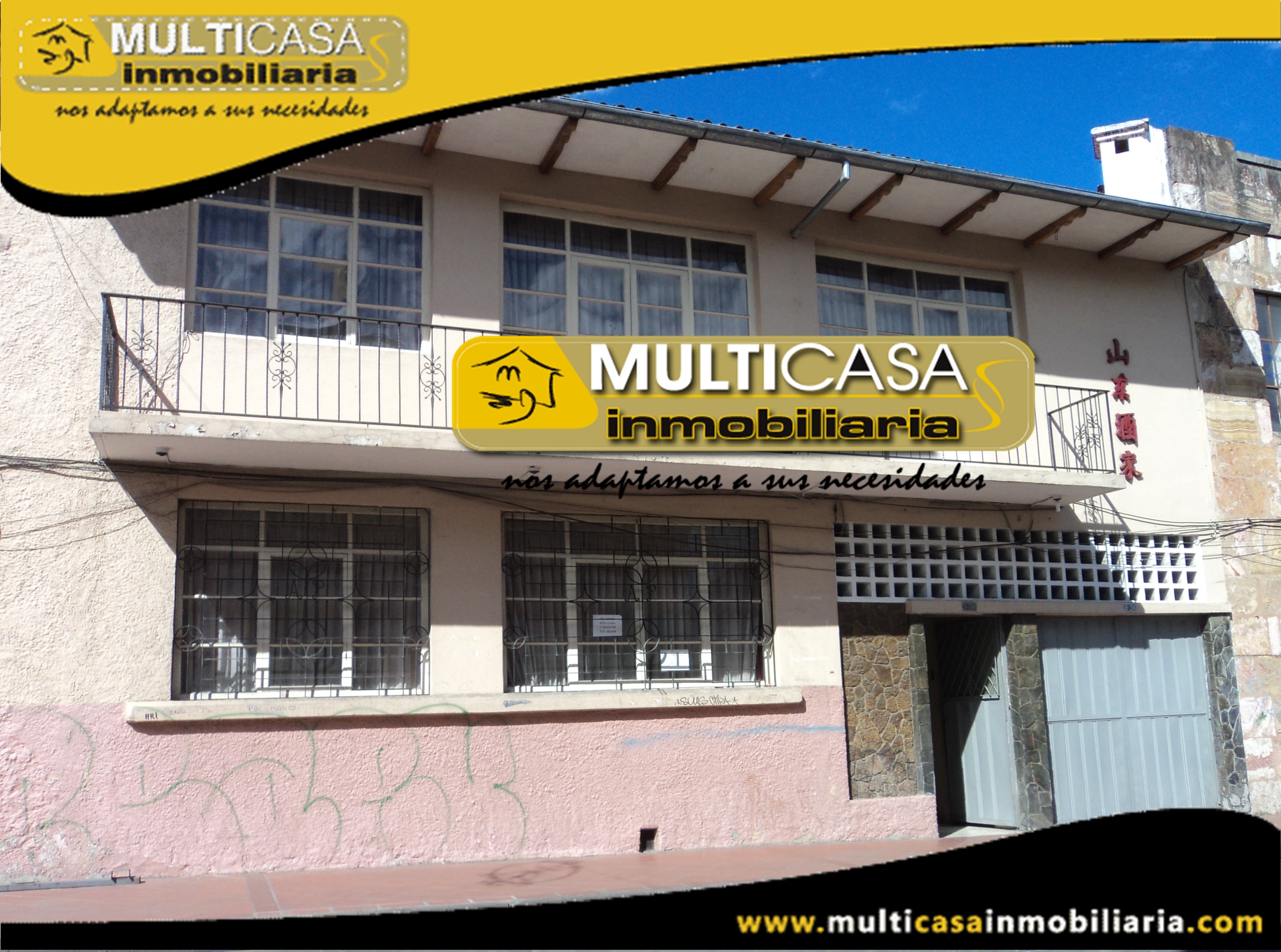 Casa en Venta con Local comercial a Crédito Sector Centro de la Ciudad Cuenca-Ecuador