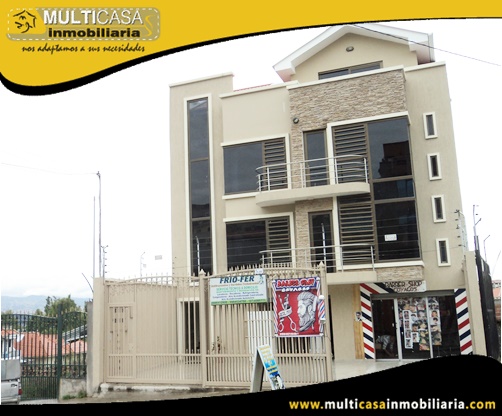 Edificio en Venta a Crédito de Cuatro Departamentos con Dos Locales Comerciales Sector Miraflores Cuenca-Ecuador