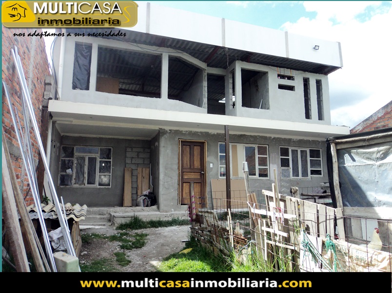 Casa por terminar en Venta a Crédito Sector Sinincay Cuenca-Ecuador